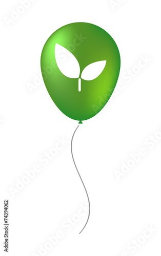 Vector balloon icon with a plant