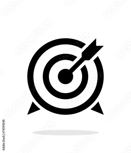 Target with arrow icon on white background.