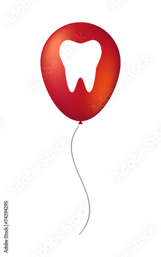 Vector balloon icon with a tooth