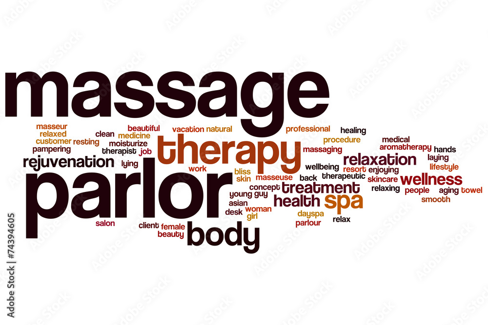 Massage parlor word cloud