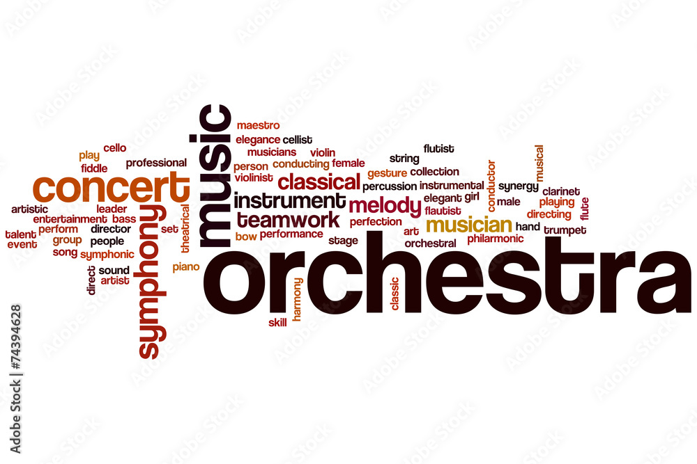 Orchestra word cloud