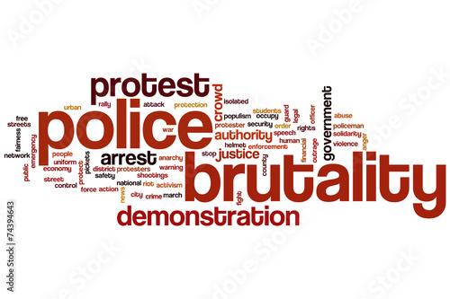 Police brutality word cloud