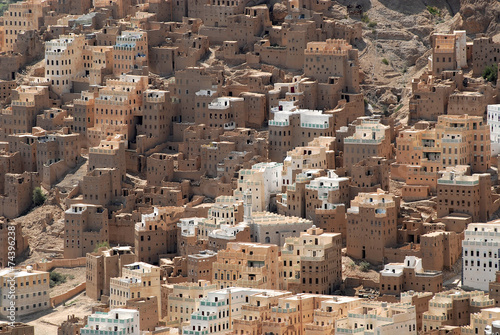 Traditional mud bricks buildings, Seiyun city, Hadramaut, Yemen.