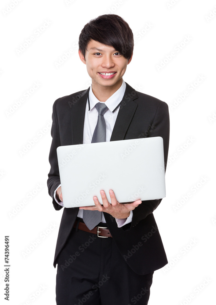 Businessman use notebook Businessman use notebook