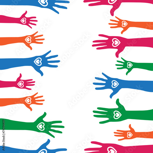 Colorful hands