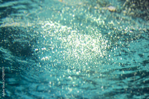 blurred bubbles under water for backgrounds