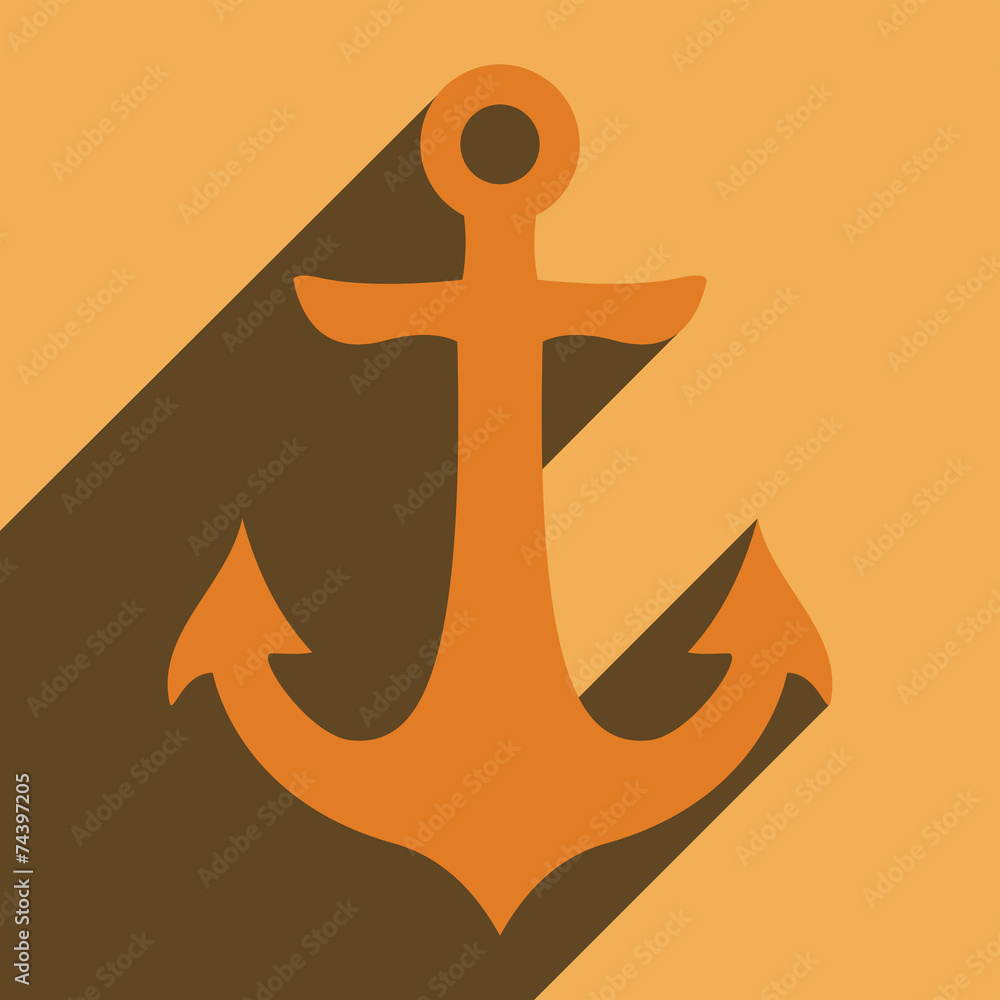 Trendy vector icons with long shadow Trendy vector icons with long shadow