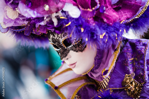 Woman in typical dress poses during Venice Carnival © VOJTa Herout