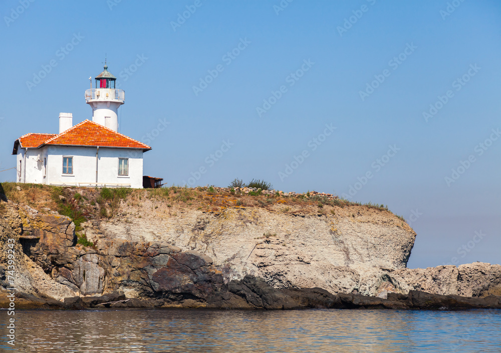 White lighthouse on St. Anastasia Island White lighthouse on St. Anastasia Island
