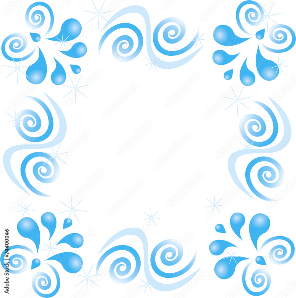 Swirl pattern of stars on white background
