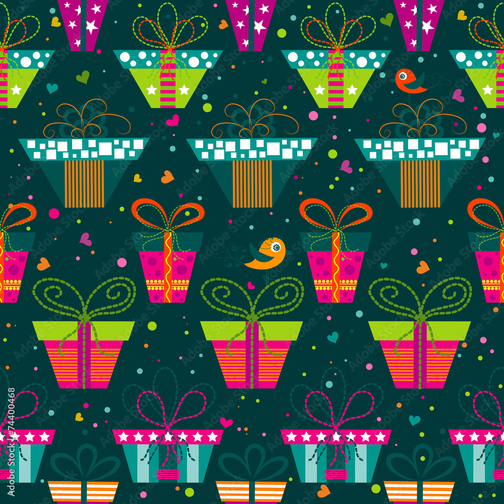 Seamless gift pattern, vector Seamless gift pattern, vector