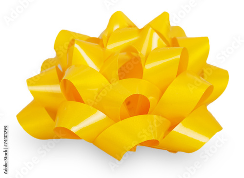 Yellow gift bow