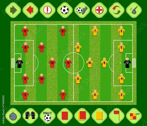 Football icons set