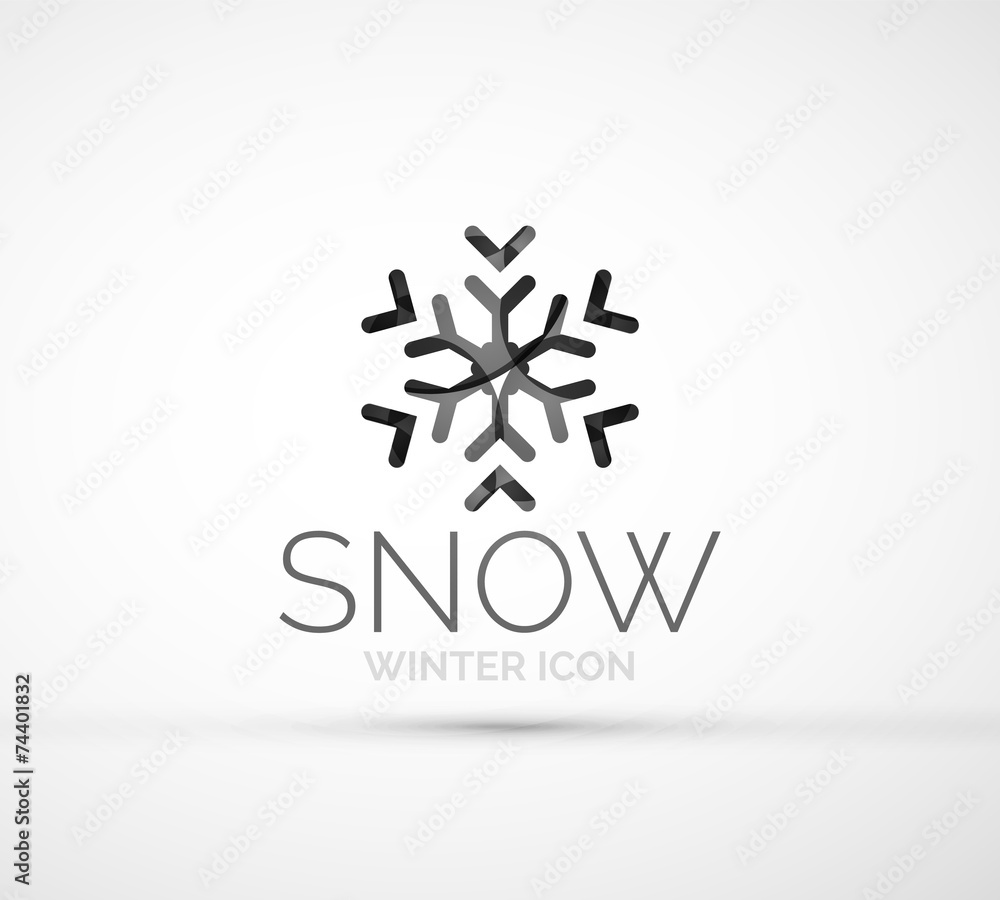 Christmas snowflake company logo design Christmas snowflake company logo design