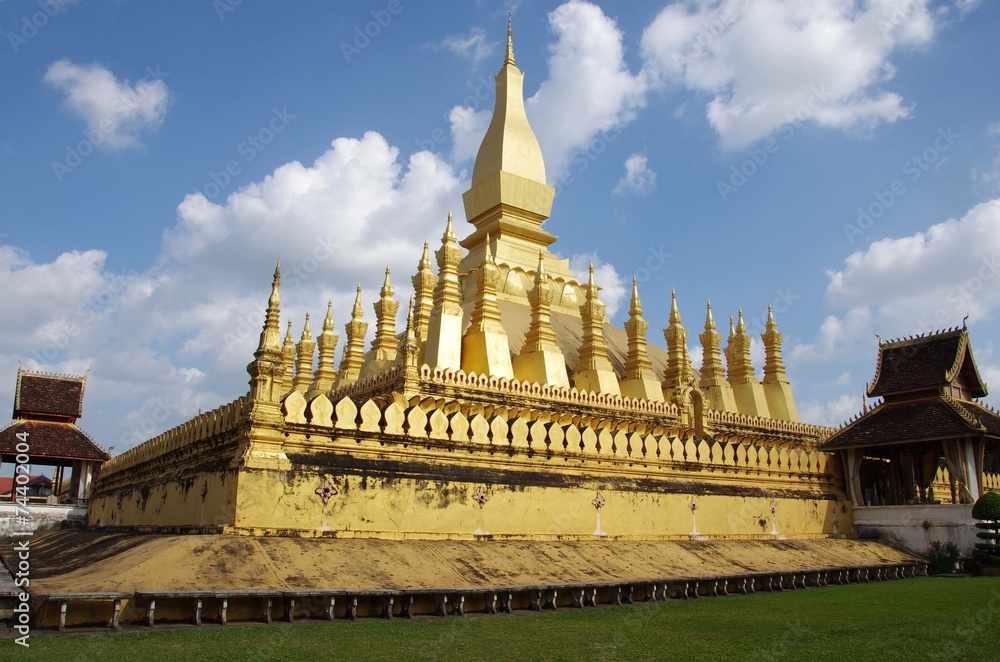 Naklejka premium Temple bouddhiste à Vientiane, Laos