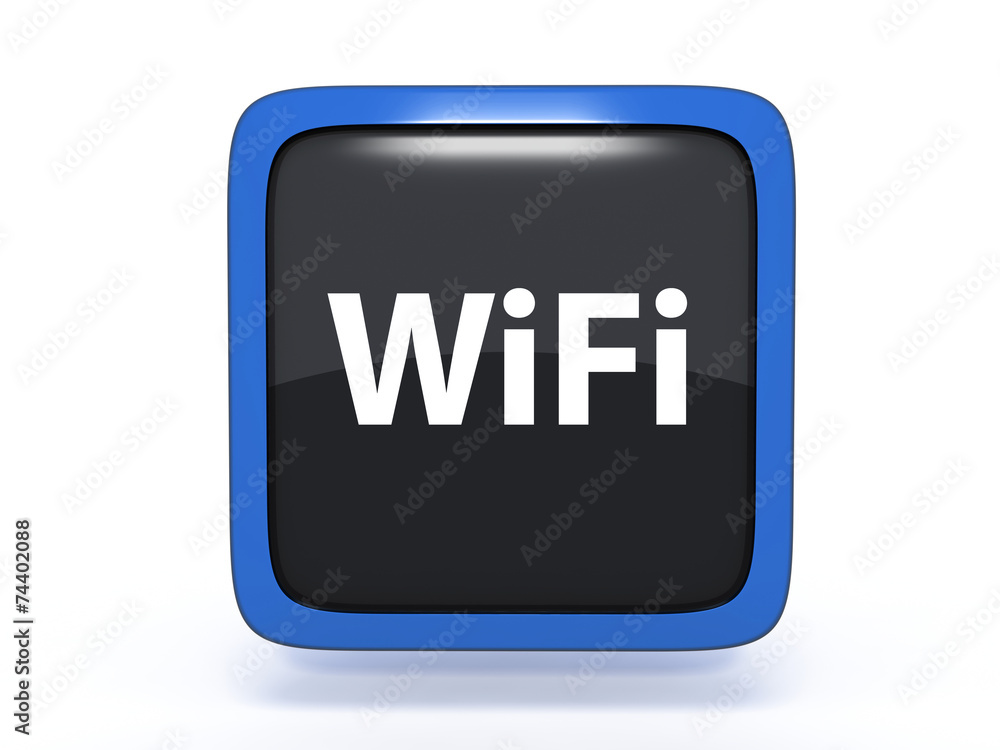 wifi square icon on white background wifi square icon on white background