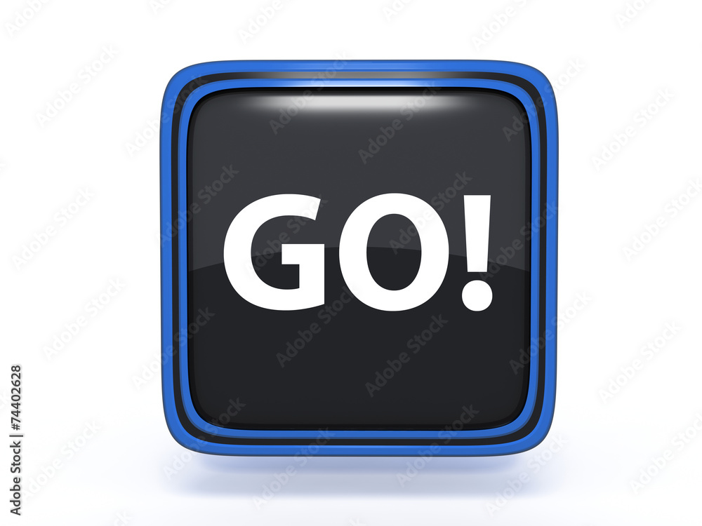 go square icon on white background go square icon on white background