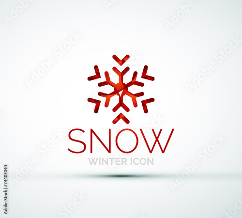 Christmas snowflake company logo design