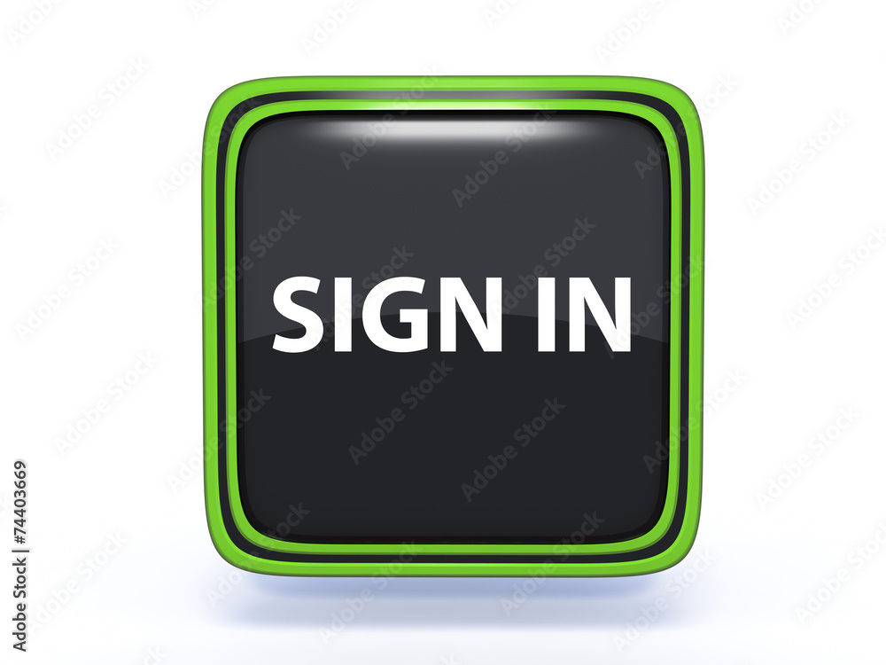 sign in square icon on white background sign in square icon on white background
