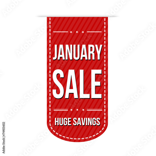 January sale banner design