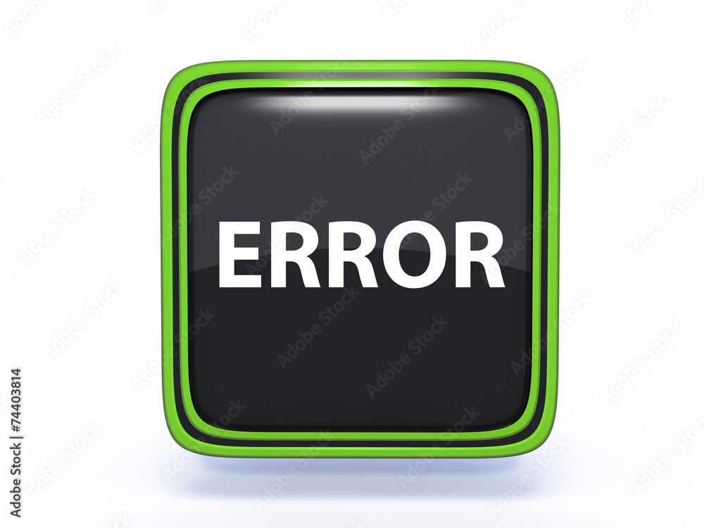 error square icon on white background error square icon on white background