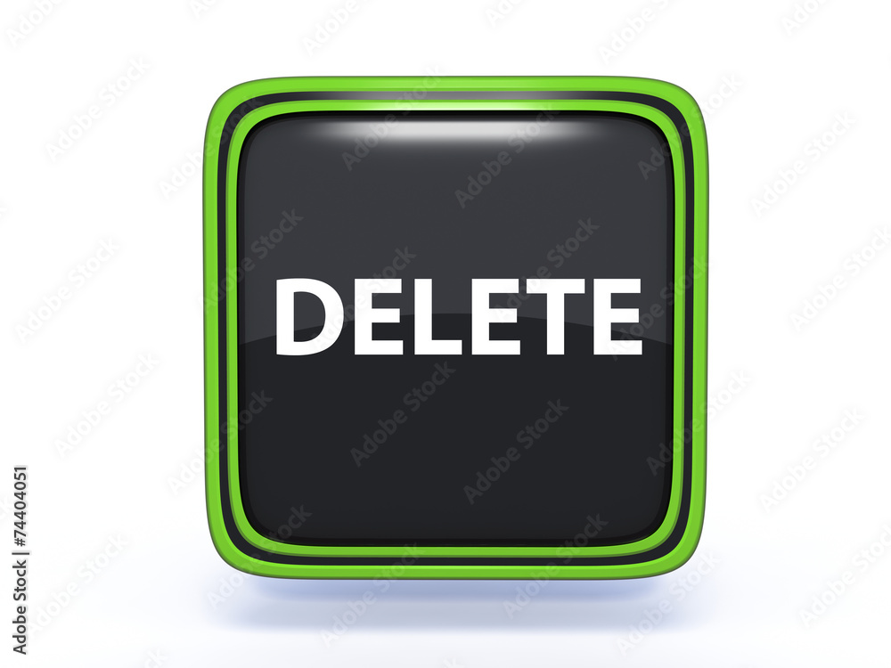 delete square icon on white background delete square icon on white background