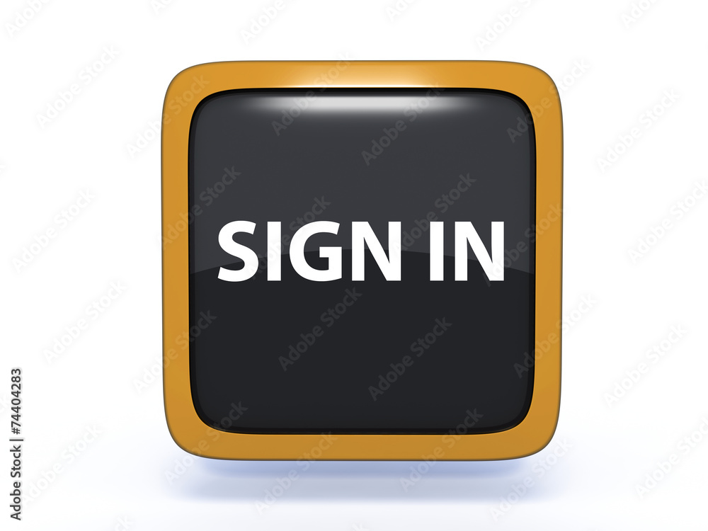 sign in square icon on white background sign in square icon on white background