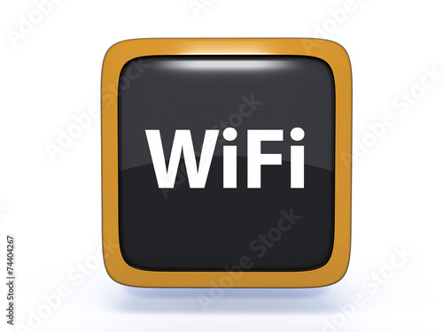 wifi square icon on white background