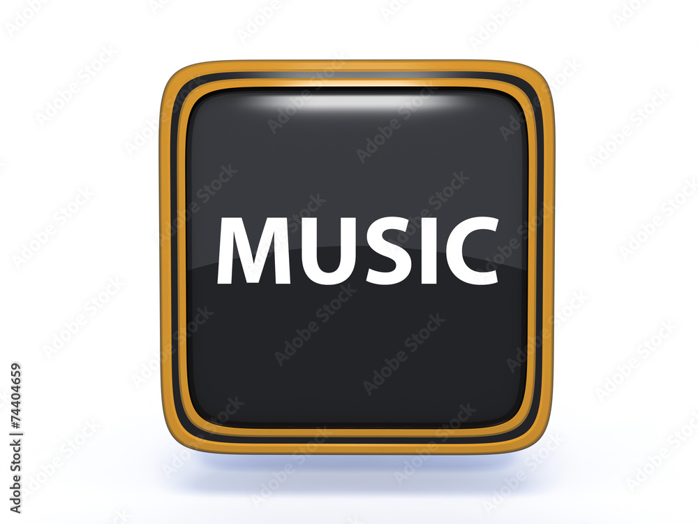 music square icon on white background music square icon on white background