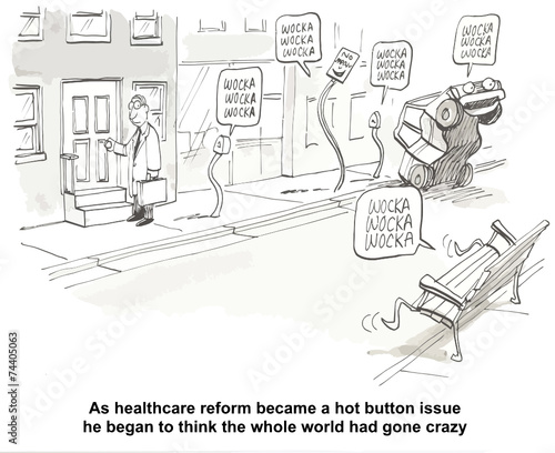 "As healthcare reform... whole world had gone crazy."