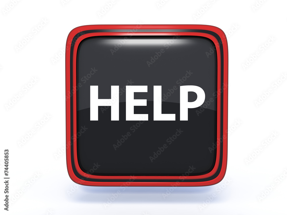 help square icon on white background help square icon on white background