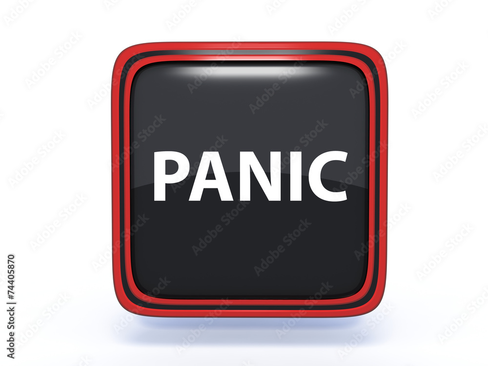 panic square icon on white background panic square icon on white background