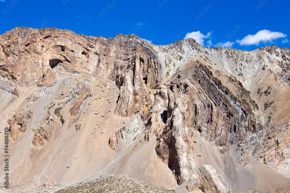 Himalayan landscape in Himalayas along Manali-Leh highway. India Himalayan landscape in Himalayas along Manali-Leh highway. India