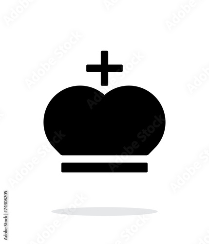 Crown Pope icon on white background.