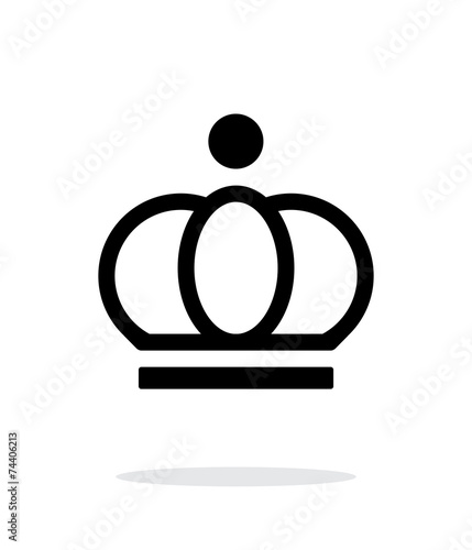 Slika na platnu Crown icon on white background.