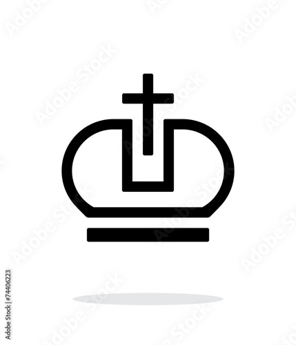 Crown Pope icon on white background.