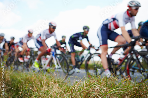 Abstract View Of Competitors In Cycle Race