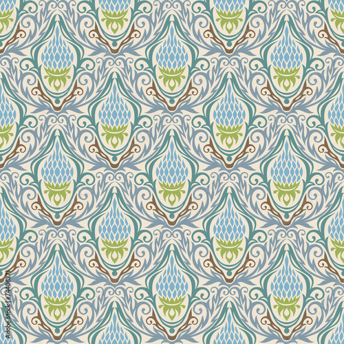 decoretive damask pattern background