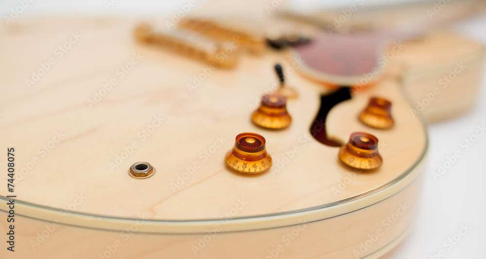 Detail of electric guitar body Detail of electric guitar body