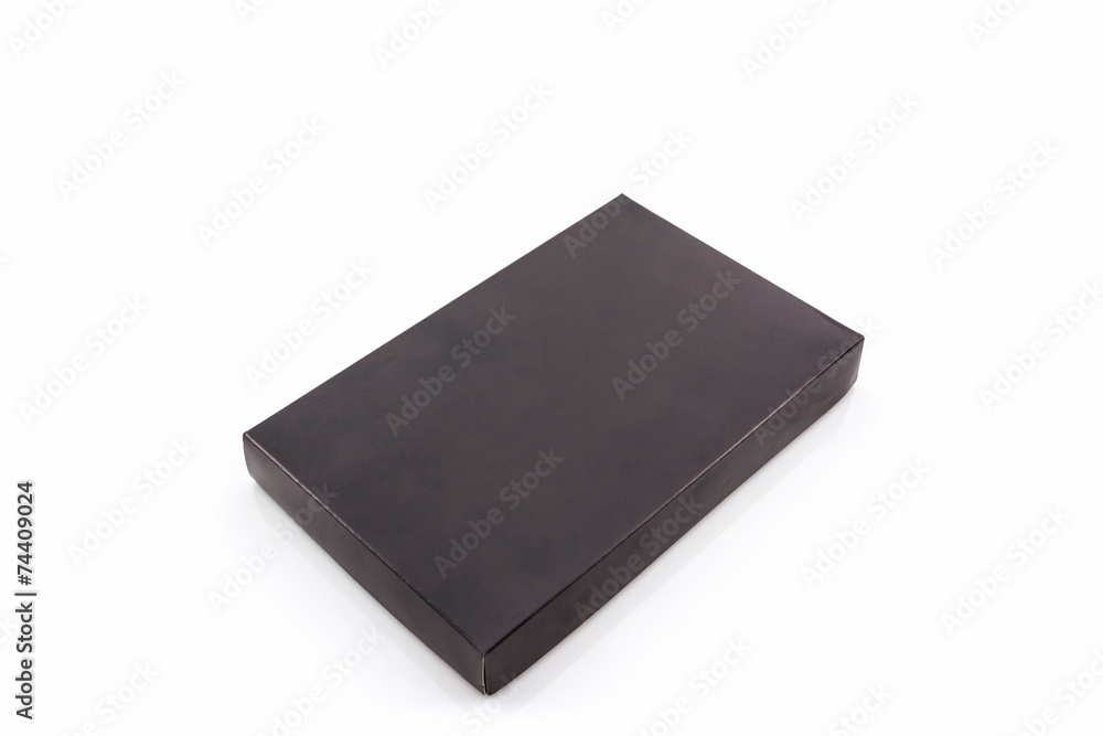 Black paper box. Black paper box.