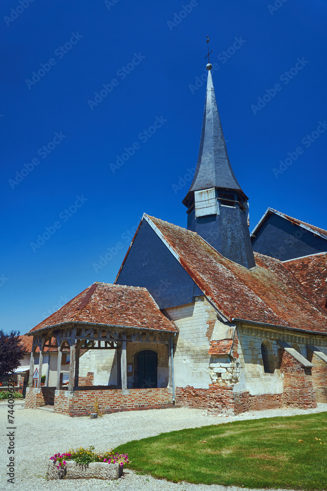 Medieval parish church in Champagne, France.