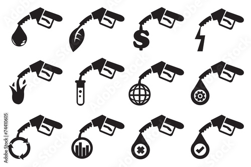 Petrol Pump Vector Icons