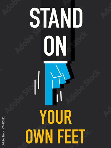 Word STAND ON YOURSELF