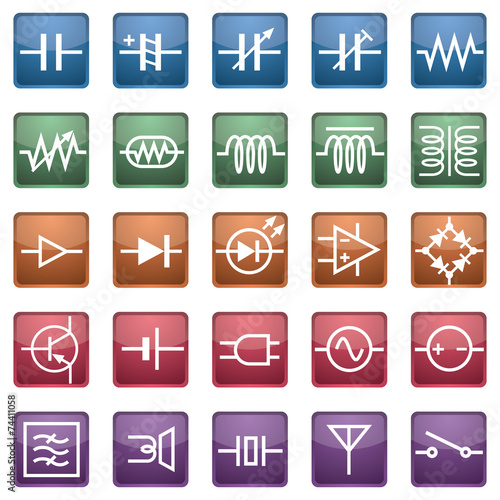 Schematic symbol icon, AI10 vector