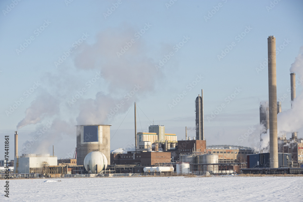 Chemical Industry Building in winter Chemical Industry Building in winter