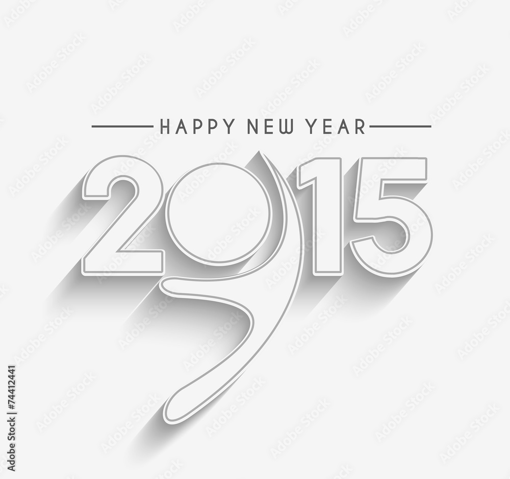 Happy new year 2015 Text Design Happy new year 2015 Text Design