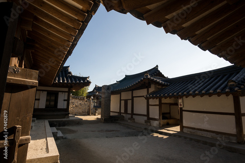 Ojukheon courtyard and house view. photo