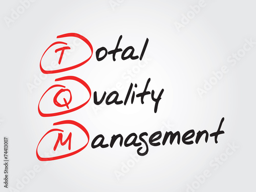 Total Quality Management (TQM), vector business acronym