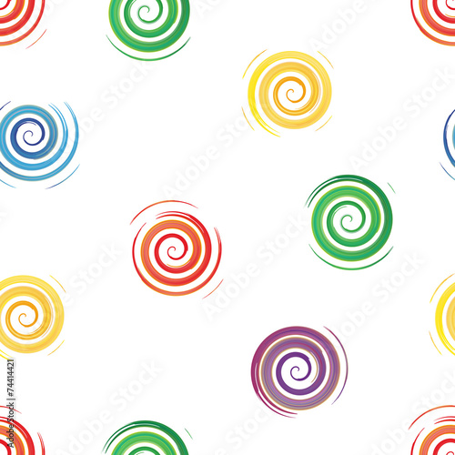 seamless background of watercolor spirals , vector illustration