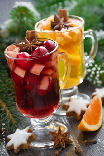 spicy Christmas drinks and cookies